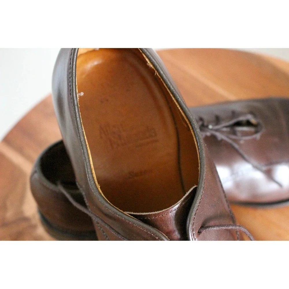 Allen Edmonds Dress Shoes Mens 9.5‎ Brown Leather Lace Up Oxford